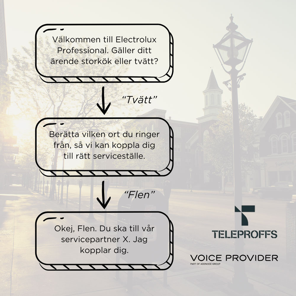 Illustration över voicebot för Electrolux