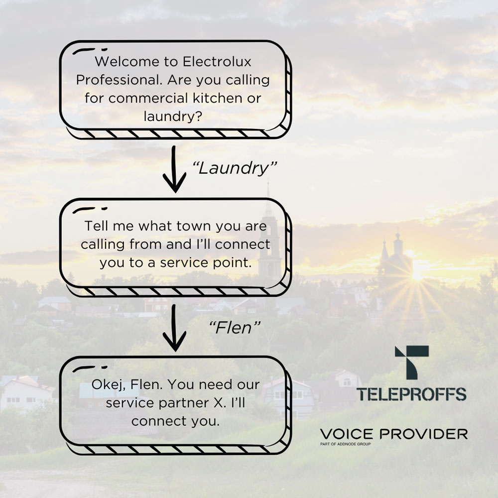 Illustration of voicebot for Electrolux