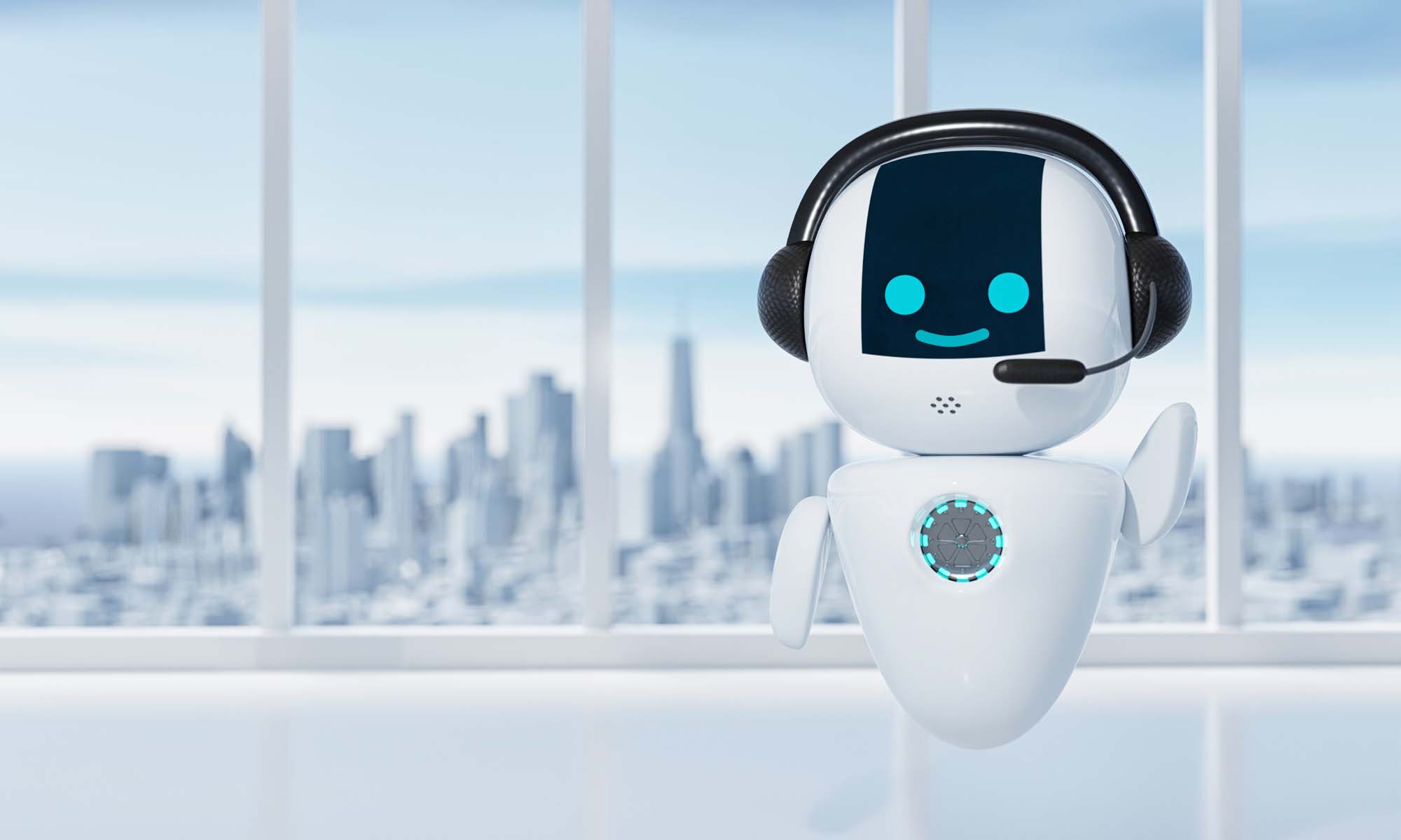 A nice robot waving