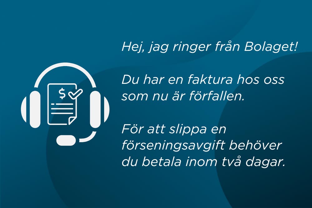 Pengar och hörlurar ikon med text som beskriver ett förslagsvist användande av Voiceboten för utgående samtal